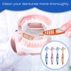Pack of 4 Denture Toothbrushes, Denture Brush, with Multilayer Bristles