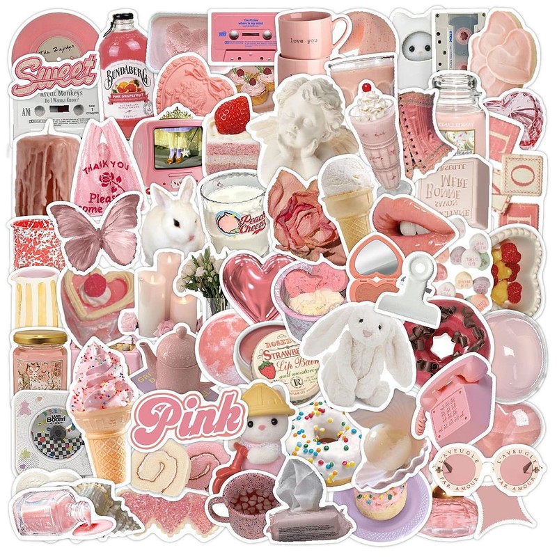 YOVOY Collage Stickers, Cute, Korean Style, Flake Seal Set, Fashionable,