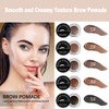 SHEEYOON Eyebrow Stamp Stencil Set, Eyebrow Pomade with 10 Simple
