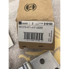 HAGER BOX OF 3 Hager 1279 4.5″ x 4.5″  Hinge USA MADE