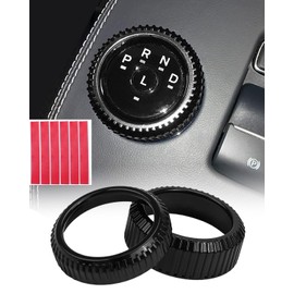 AUGREX Upgrade Volume/Gear Shift Switch Control Knob Trim Metal Button Covers Fit for Mustang Mach-E 2021 2022, Zinc Alloy Black