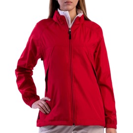 SCOTTeVEST Pack Windbreaker Jacket for Women - 19 Hidden Pockets - Lightweight Water Repellent Coat for Travel & More (Red, X-Large)