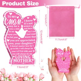 DPKOW Mothers Day Present, Mother and Daughter Gifts Mothers Day Acrylic Plaque Decorations, Mum Gifts from Daughter, Best Mum Birthday Gifts for Mom from Daughter