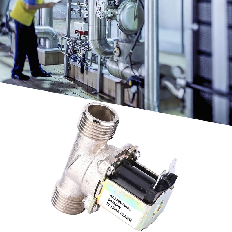 AC220/240V G1/2 NC Brass Electric Solenoid Valve Normally Closed Water