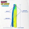 C&H Lures Lil Stubby Chugger Lure, Blue/White, 5.5 in