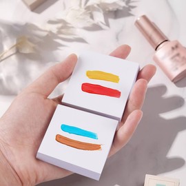 2 Pack 50 Sheets Disposable Nail Art Palette Papers, Double Side Gel Nail Polish Palette Paper, Portable Waterproof Nail Art Drawing Makeup Palette Nail Polish Color Mixing.2.1x2.1 Inch