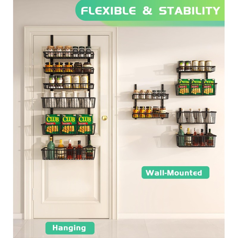 Mefirt Over The Door Pantry Organizer, Pantry Organization and Storage,