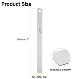 QUARKZMAN 8 Blades Metric Steel Feeler Gauge 0.9mm Thickness Filling Gauge Offset Valves Guitar Gauge Measuring Tool for Gap Width Measurement