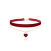 JIHUOO 2 Pcs Chunky Heart Choker Necklaces Love Heart Chokers