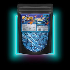 Gamer Bytes Blue Razz Super Sour Candy 6 oz Resealable Bag (6 oz)