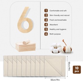 Muslin Cloths for Cooking, 10Pcs Cheese Cloths for Straining, 50 x 50cm Reusable Cheesecloth Muslin Cloths for Straining Cheesecloth for Straining Liquids Baking Cheese Making