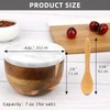 Salt Cellar Box with Lid & Spoon, Marble Lid Set