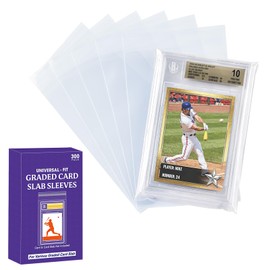 300ct Graded Card Slab Sleeves - Universal Fit Clear Protective Bags