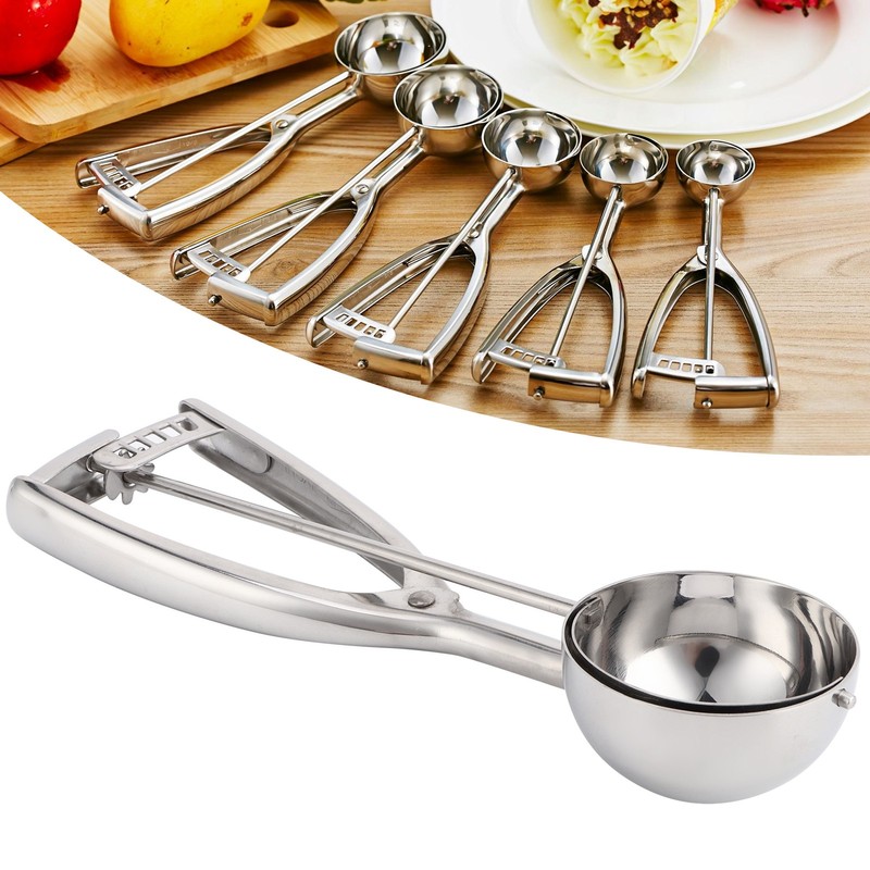 Ice Cream Spoon Multi Function 304 Stainless Steel Fruit Melon
