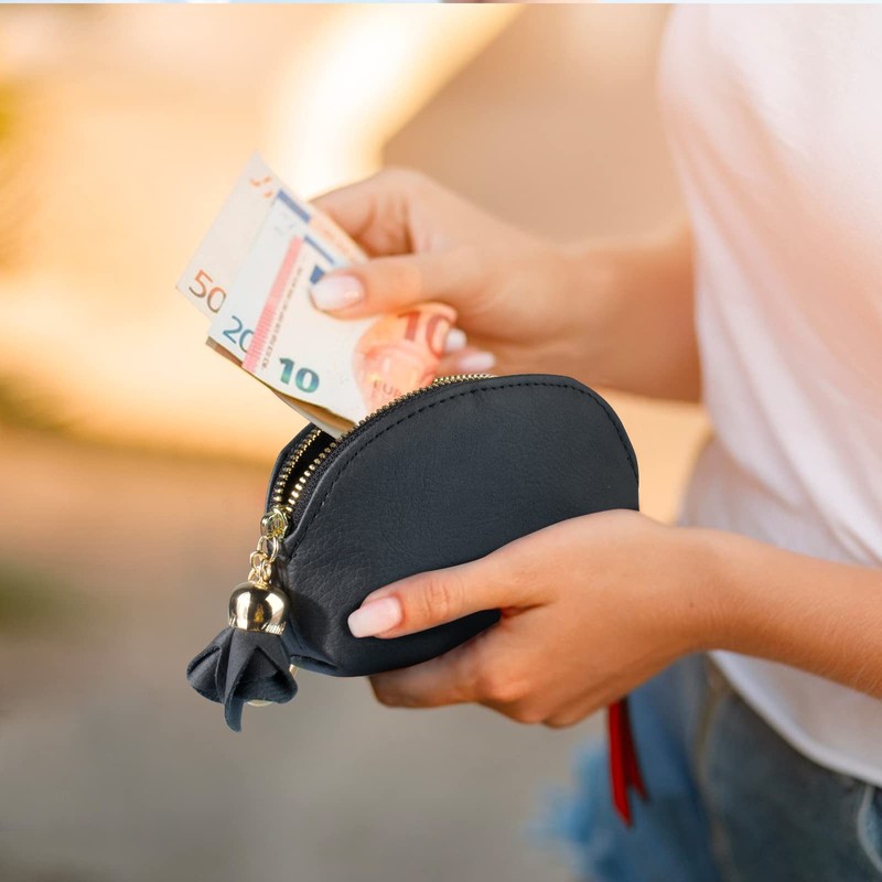 BETESSIN Mini Coin Purse, black