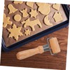 Mobestech Non Stick Wooden Rolling Pin for Baking Shaped Pastry