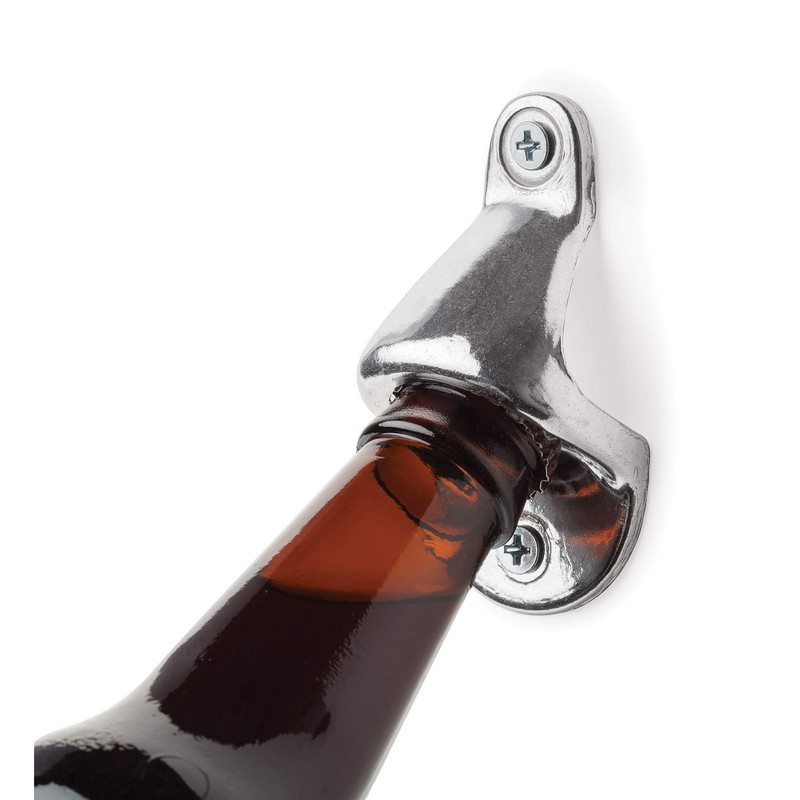 HIC Harold Import Co. Wall-Mounted Bottle Opener, 3-Inches x 1.5-Inches,