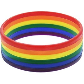 Zac's Alter Ego Gay Pride Festival Rainbow Stripe Silicon Bracelet