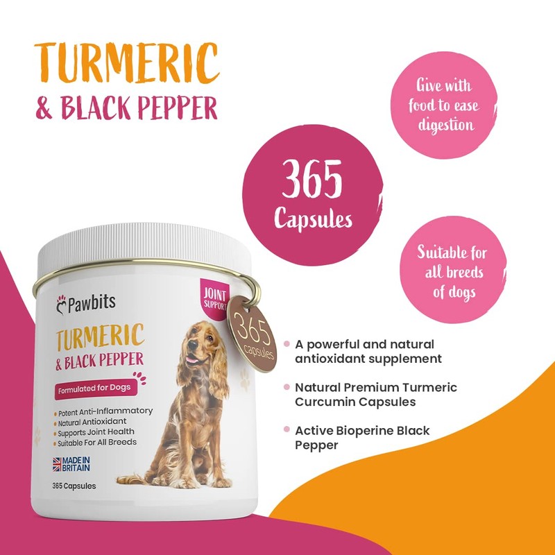 365 Turmeric for Dogs with Active Bioperine Black Pepper |
