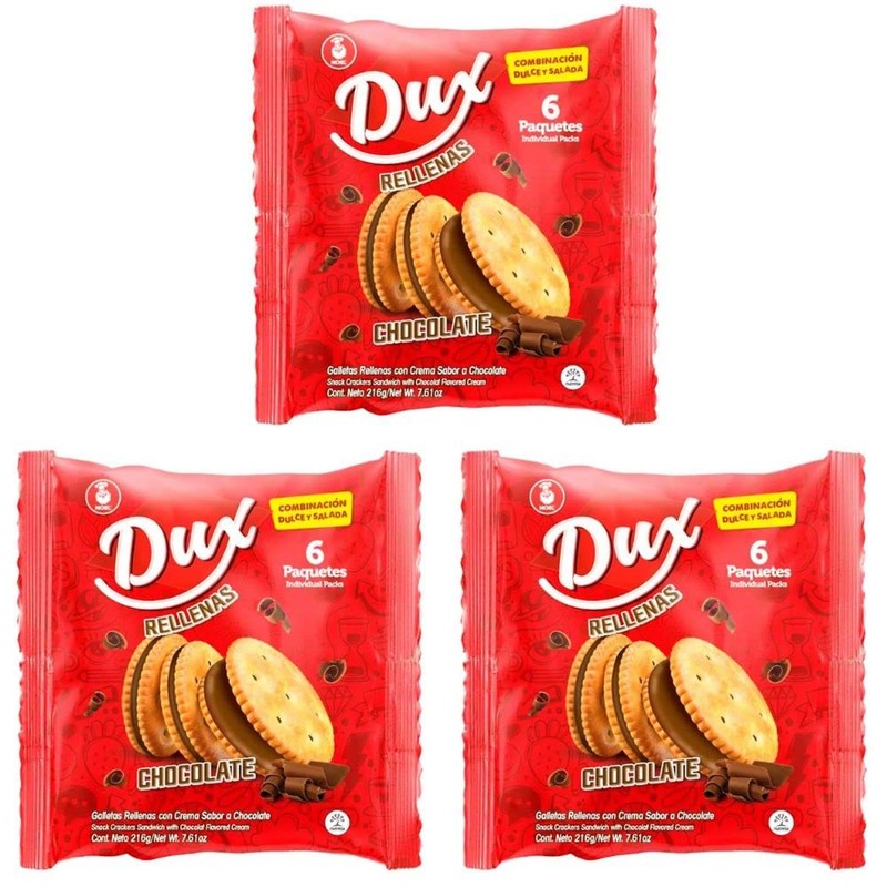 Dux Sandwich Crackers (18 pack) with chocolate cream flavor, snack