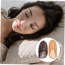 WATIIFUFU 2 Pieces Handmade Crochet Net Hat Long Sleep Cap Hair Protection Beige and Coffee Bonnet Silk Hood for Sleeping Hair Net for Women and Girls, As Shown