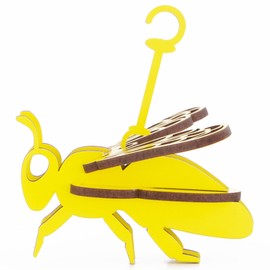 Little & Wood: Woodlet: Small - Honey Bee - Yellow, 3D Wooden Kit-Set, Insect Puzzle, Easy Assembly, Pop Build Fun, Sustainably Sourced Wood, Ages 6+