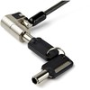 StarTech.com 6.5' (2m) 3-in-1 Universal Laptop Cable Lock - Keyed