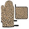 Mxocom Animal Print Leopard Skin Oven Mitts and Pot Holders