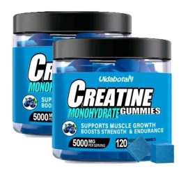 AS SHOWN Creatine Monohydrate Gummies Complex 5000mg with L-Carnitine & Taurine 120 Coux2
