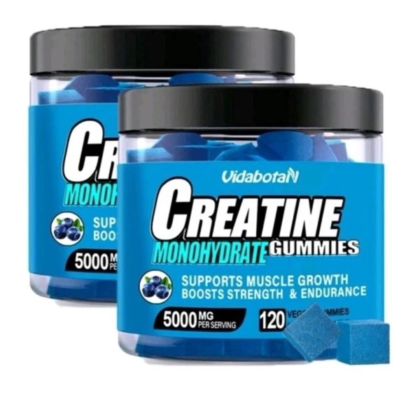 AS SHOWN Creatine Monohydrate Gummies Complex 5000mg with L-Carnitine &
