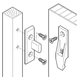 8 Pieces Clip-In Joint Connectors, ABS Quick Fasteners for Furniture Panels, Mounting Set for Kitchen Cabinets, Cabinets, Beds, and Tables
