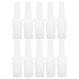 10Pcs Plastic Hose Fitting Pp Tube Connector Barb Reducer Joint Straight Through Set Garden Hose Splitters (6-12mm Conversion Head)