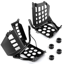 LH+RH Black Nerf Bars + Heel Guards Footrest for Yamaha 1990-2006 YFZ350 Banshee 350 3GD-27445-00-00 3GG-21691-00-00