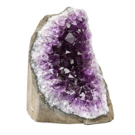 DesertUSA Deep Purple Amethyst Crystal Clusters Cut Base from Basalt (1/2 to 1 lb, Deep Purple Amethyst) Plus, Bonus Mineral Included