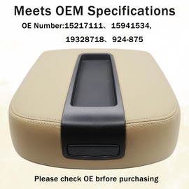 Lezhey Center Console Lid Armrest Cover Replacement for 2007-2014 Chevy Silverado/Tahoe/Suburban/Avalanche/GMC Sierra/Yukon/Yukon XL Accessories, Replaces 15217111, 15941534, 19328718, Beige