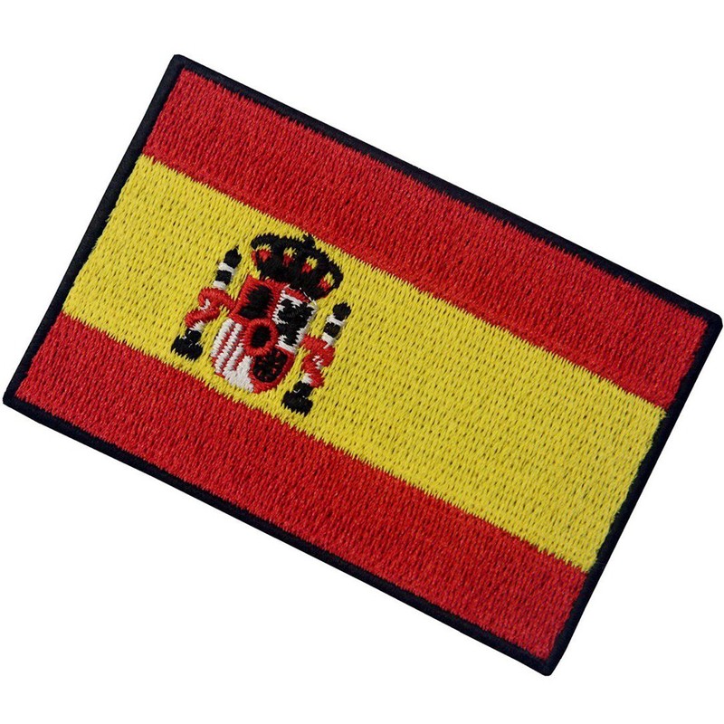 Spain Flag Embroidered Patch Spanish Iron On Sew On National