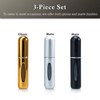 KoMe Premium Perfume Atomizer Set - 3 Pack Luxurious 5ml
