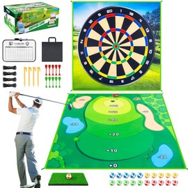LYDARZ 70"x70" Battle Golf Game Set Chipping Game Practice Mat Games for Backyard Fun and Swing Training, Golf Hitting Mat Play for Golf Parties and Kids Family Activities Outdoor