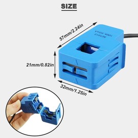 DAOKAI Current Transformer SCT-013-000 Non-invasive Split Core Current Transformer AC 100A/50mA + ADS1115 ADC conversion board with Male and female Dupont cable Audio Female Cable