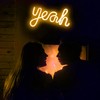 LED Neon Sign Yeah Shape Wall Decor Neon Night Light