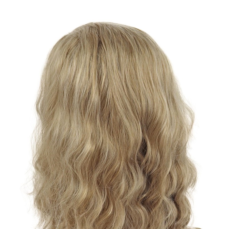20 inch Long Blonde 80s Wig for Men Curly Rocker
