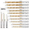 26-Piece Hexagonal Drill Bit Set, 1.5-6.5 mm Drill Bit with