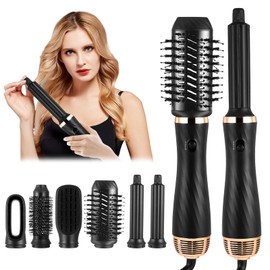 Strixorn 6 in 1 Airstyler Set mit Haartrockner Warmluftbürste Lockenstab Automatisch Föhnbürste, Lonen Haarstyler für Haar Volumen Glätten Locken und Föhnen