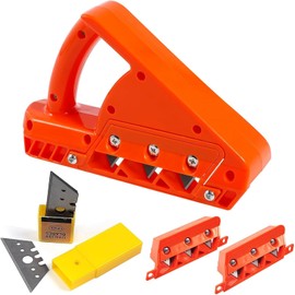 Drywall Chamfer Tools,Plasterboard Edger Fast Cutter,Precise 45° 60° Gypsum Board Chamferer with 10 Blades,Planers Woodworking Hand Cutting Tools,Perfect Angle Tools Woodworkers (Orange-B)