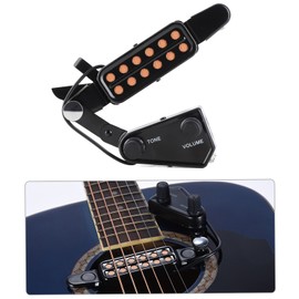 Guitar Pickup 12 Hole Acoustic Guitar Soundhole Pickup with Tone Volume Controller and Audio Cable