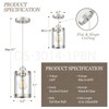 Osimir Brushed Nickel Pendant Lights Kitchen Island 3 Pack, Modern