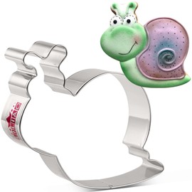 LILIAO Animal Snail Cookie Cutter, 3.7", Stainless Steel