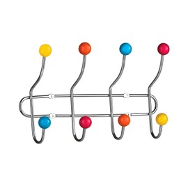 Premier Housewares 0509645 8 Hook Wall Hanger - Multi-Coloured