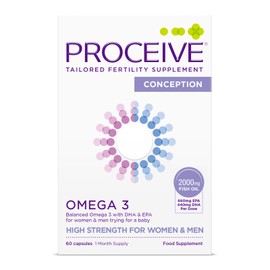 Proceive® Men Fertility Supplement for Conception - Vitamins & Minerals for Men Trying to Conceive - Selenium, Zinc, Co Q10, Vitamin D - 60 Capsules (1 Month Supply) - Vegan