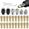 EMVANV 28pcs/Set Drill Chuck Collet for Dremel, 1/32 to 1/8inch,